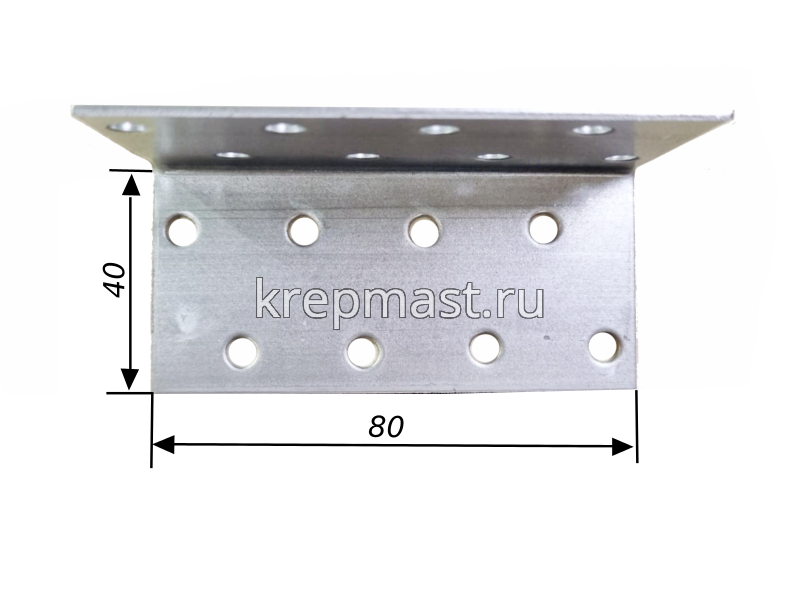 KM 2.1 40х40х80х2мм монтажный уголок