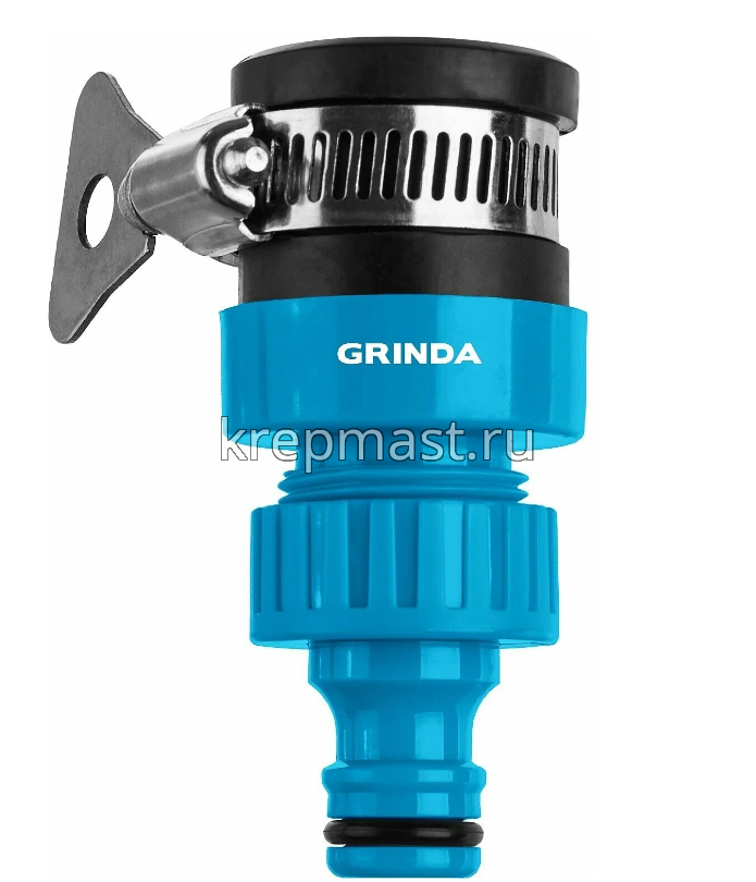 Соединитель GRINDA внешний с хомутом пласт.16-21мм
