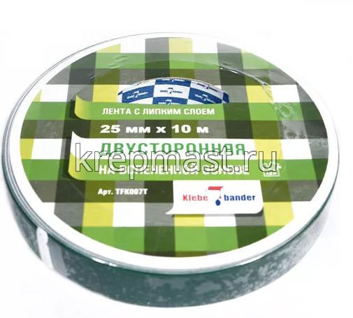 Скотч Двухстор. Klebebander 25ммх 10м