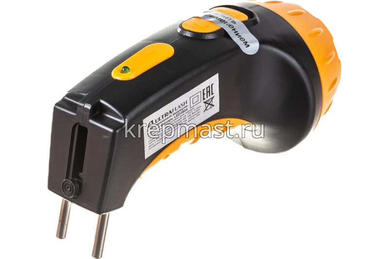 Фонарь ULTRAFLASH аккум. черный/желтый 4LED
