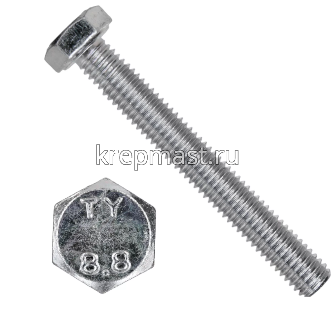 Болт 8х160 кл.пр. 8,8 оц. п/р DIN 933