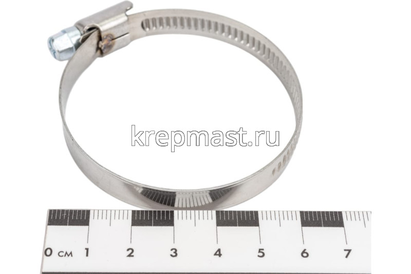 Хомут червячный нержавейка 40-60