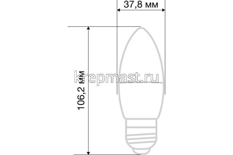 Лампа свеча 11,5Вт Е27 4000K