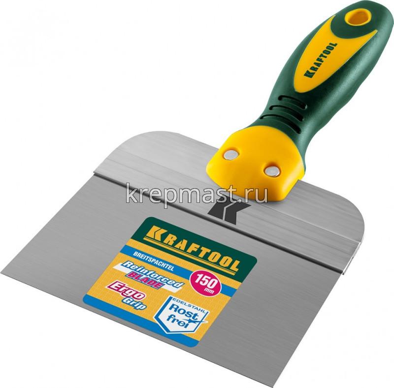 Шпатель 150мм ПРОФИ с пластиковой ручкой KRAFTOOL