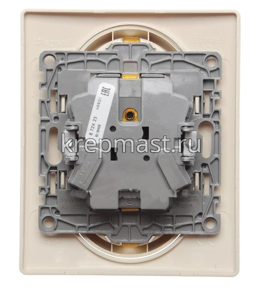 Розетка РС 16-007К СП крем с/з 2-ая