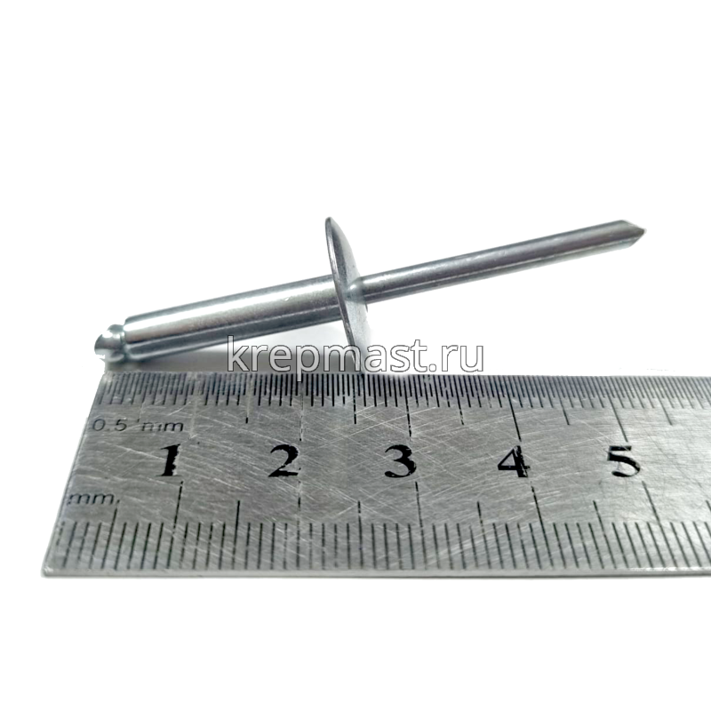 Заклёпка алюминий/сталь 4,8х21х16 широкий борт