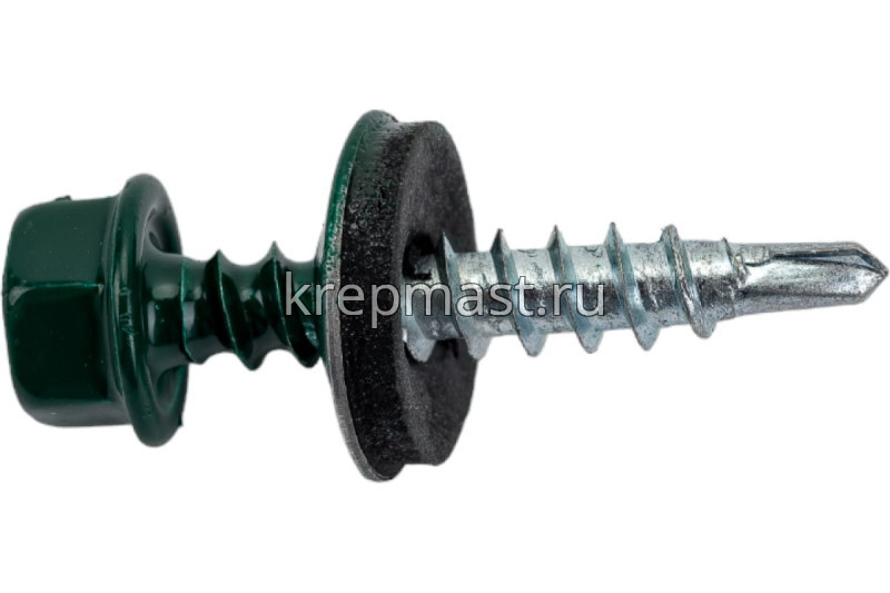 Саморез д/кровли краш. 4,8х29 RAL 6005