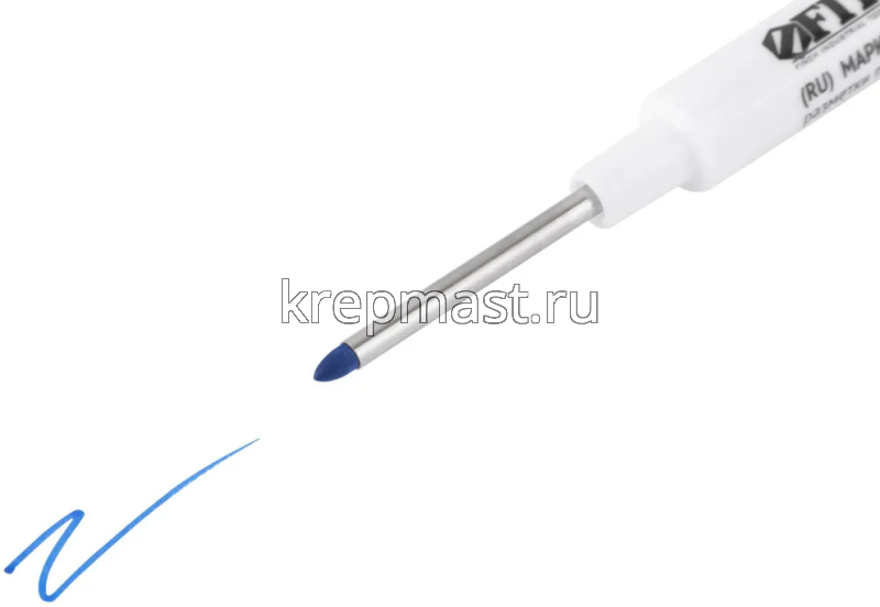 Маркер перманентный 1,0 мм УДЛИНЕННОЕ перо СИНИЙ