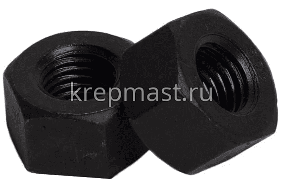 Гайка 6-гр. М 24 DIN 934 (3,0) кл.пр.10.0 черная