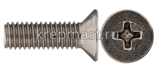 Винт 5,0х20 потай DIN 965 нерж. А2