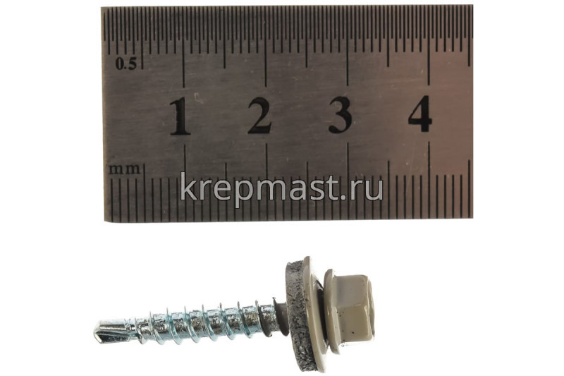 Саморез д/кровли краш. 4,8х29 RAL 7004/RR21