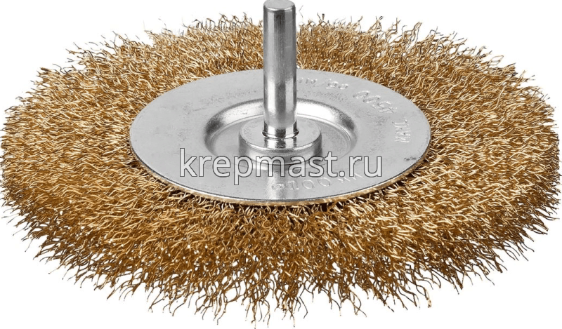 Корщетка- колесо 100мм для ДРЕЛИ USP латунь волна