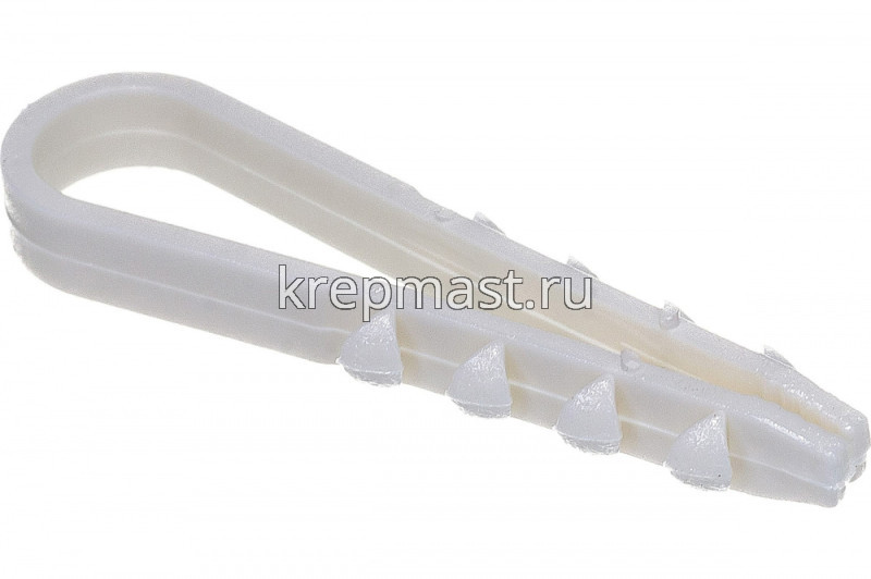 Хомут петелька 5/10 д/круглого кабеля пластик.
