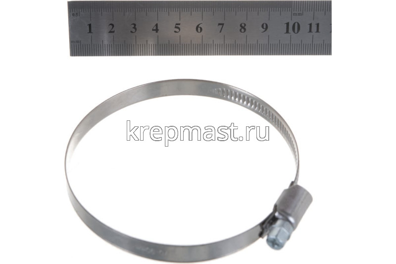 Хомут червячный нержавейка 70-90