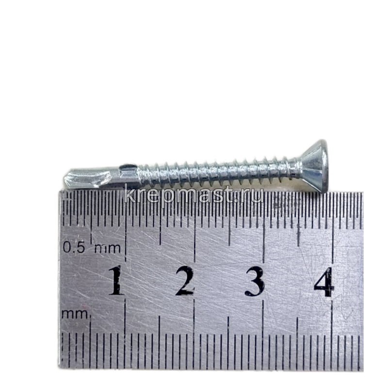 Саморез кров. ТХ20 с УШКАМИ б/шайбы DIN 7504 P 4,2х38 потай. - сверло оцинк.