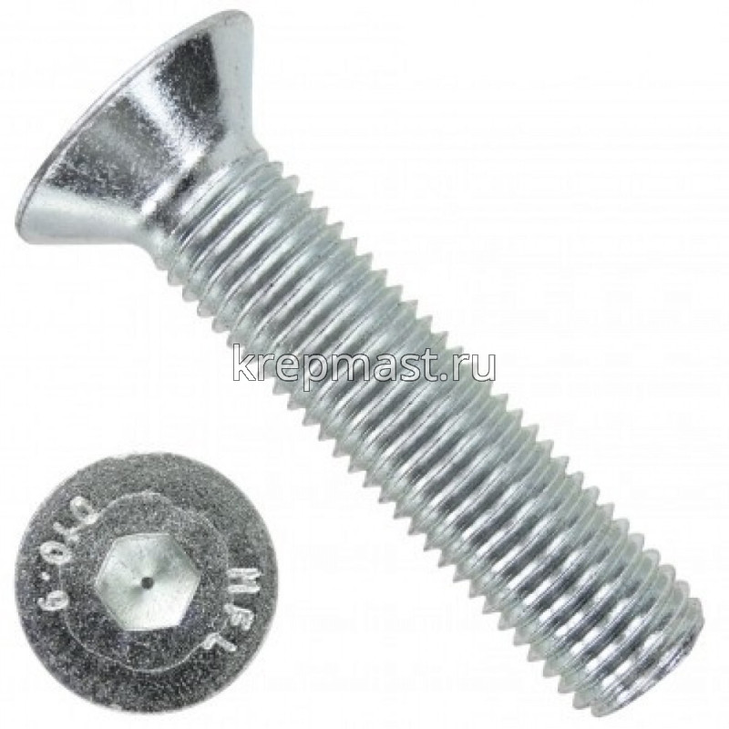 Винт с внут. шестиг. потай голов. 6х 12 кл.пр.10,9 DIN 7991