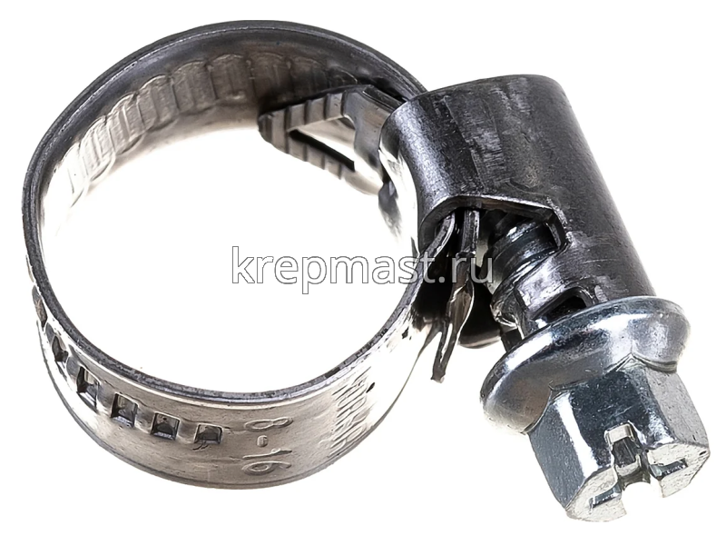 Хомут червячный нержавейка 8-16