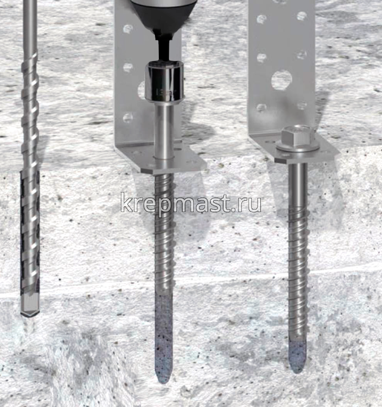 Шуруп по бетону PBW 10х 80мм (12,5х80мм шестигран.гол с п/ш)